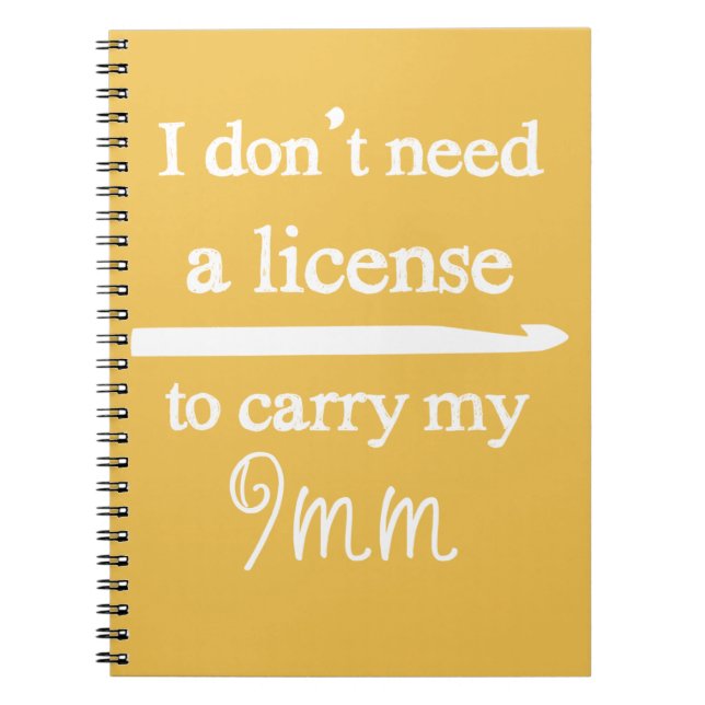 Cuaderno Artesanías de licencia Crochet Hook {Oscuro} (Frente)