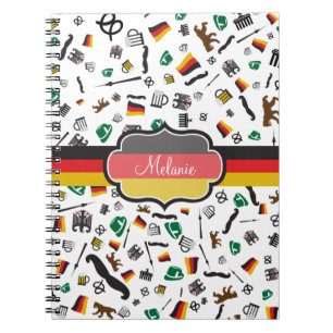 Cuaderno Artículos alemanes con la bandera de Alemania