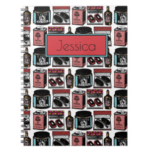 Cuaderno Artículos de aseo y cosméticos vintage personaliza