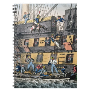 Cuaderno Artillería o un infante de marina de caballo