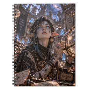 Cuaderno Artista de asombro / luz / planetario destruido
