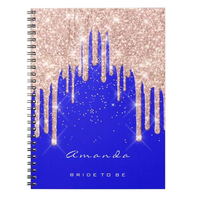 Cuaderno Artista de maquillaje azul real ducha de novia chi (Frente)