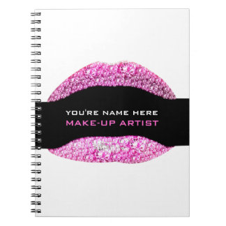 Cuaderno Artista de maquillaje con honda rosa caliente 80 p