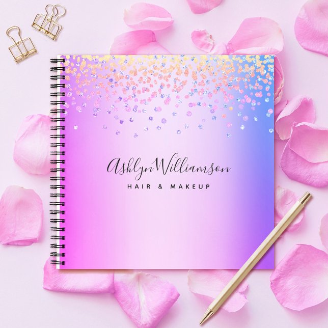 Cuaderno Artista de maquillaje de peluquería púrpura rosa d (Subido por el creador)