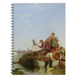 Cuaderno Artista en su caballete y envío más allá, 1894