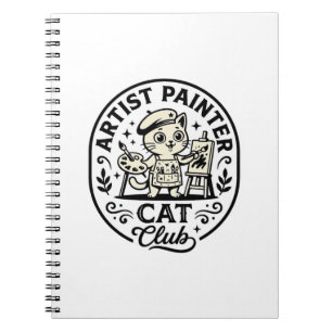 Cuaderno Artista Pintor Gato Gato Divertido Gráfico - Artis