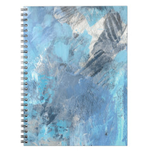 Cuaderno Artistic Spiral Notebook Blue Abstact Painting