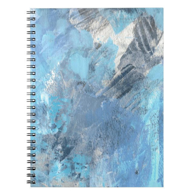 Cuaderno Artistic Spiral Notebook Blue Abstact Painting (Frente)