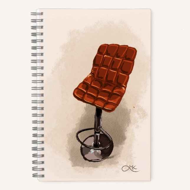 Cuaderno artístico con silla de chocolate (Anverso)
