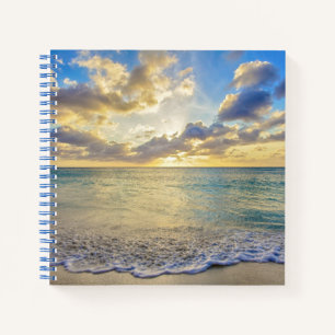 Cuaderno Aruba Sunset sobre el mar en movimiento