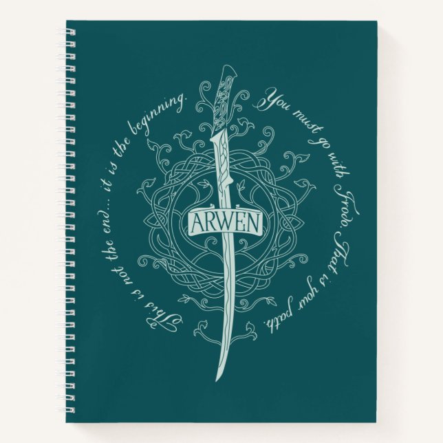 Cuaderno ARWEN™ Elven Sword Quote (Anverso)