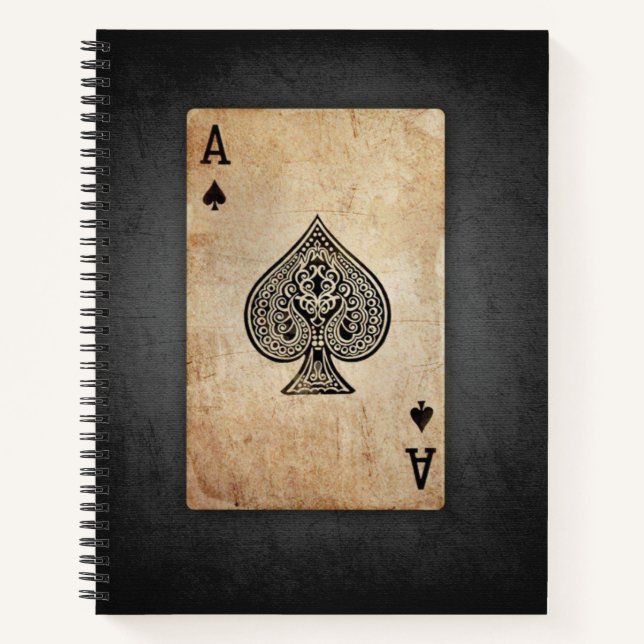 Cuaderno As de espadas lanzar almohada (Anverso)