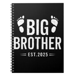 Cuaderno Ascendido a Big Brother Est. 2025 Anuncio de Bebé
