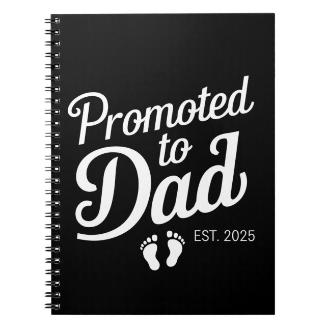 Cuaderno Ascendido a Papá EST 2025 Divertido Pronto a Ser P (Frente)
