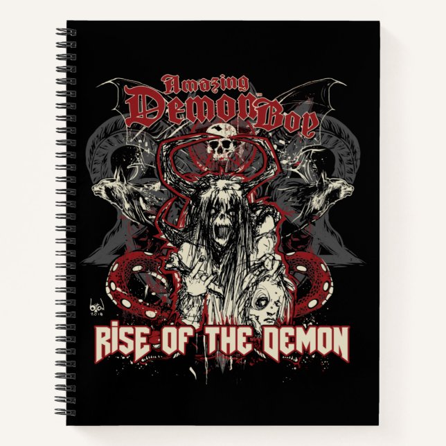 Cuaderno Ascenso del demonio de un niño demonio asombroso (Anverso)
