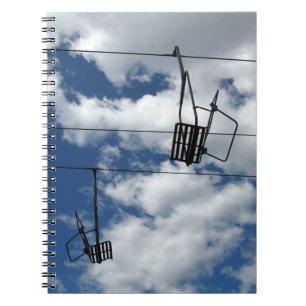 Cuaderno Ascensor de esquí y cielo