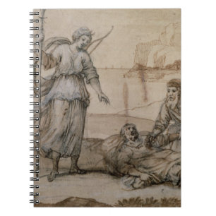 Cuaderno Asclepius que restablece Hippolytus (pluma y