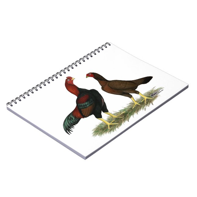 Cuaderno Aseel Black Red Chickens (Lado Izquierdo)