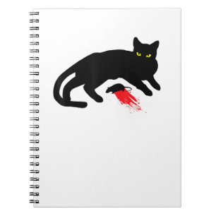 Cuaderno Asesino de gato negro instantáneo Gótico de Punk d