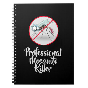 Cuaderno Asesino de mosquitos profesional negro