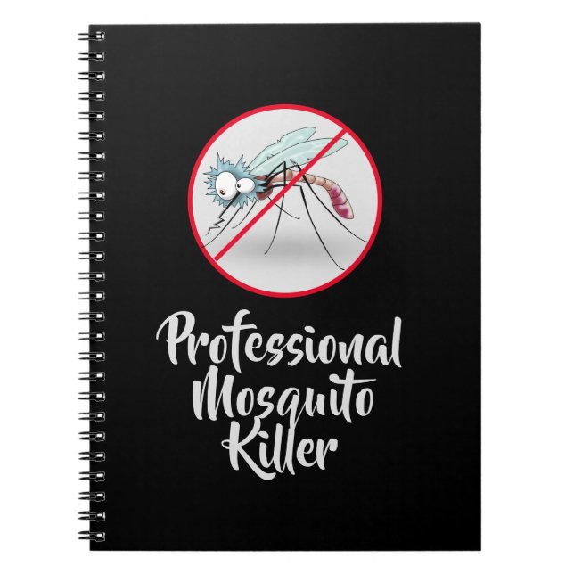 Cuaderno Asesino de mosquitos profesional negro (Frente)
