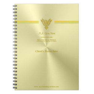 Cuaderno Asesoramiento de notas de la sesión, oro Phoenix