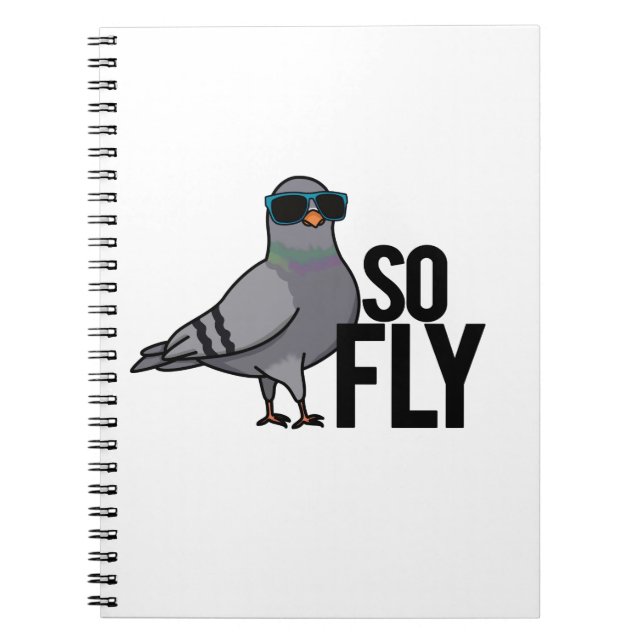 Cuaderno Así que Fly Funny Guay Pigeon Pun (Frente)