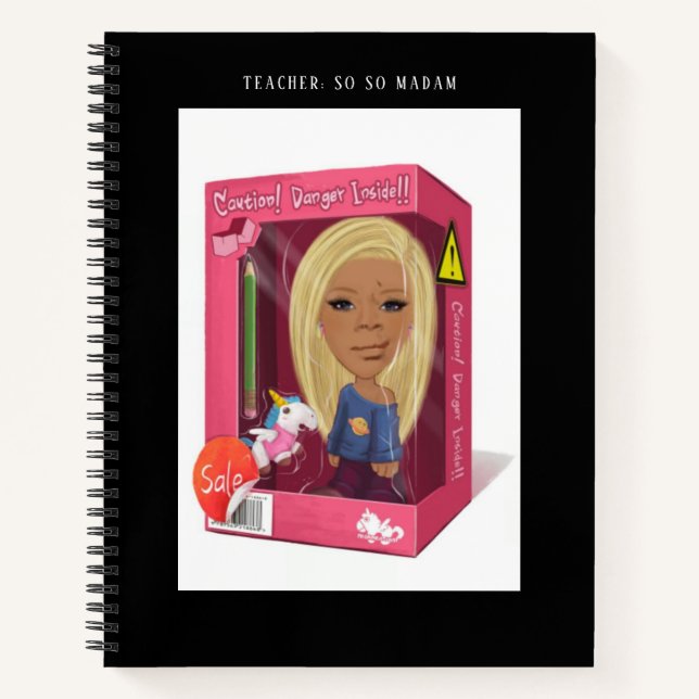 CUADERNO ASÍ QUE MADAM PERSONALIZADO CLASE NOTEBOOK (Anverso)