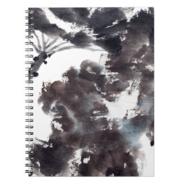 Cuaderno Asiatische Kunst mit Lotusblätter Motiv