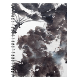 Cuaderno Asiatische Kunst mit Lotusblätter Motiv