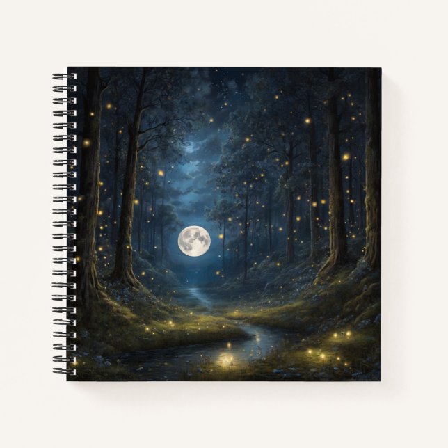 Cuaderno Asiento de cubierta dura de luciérnagas encantadas (Anverso)