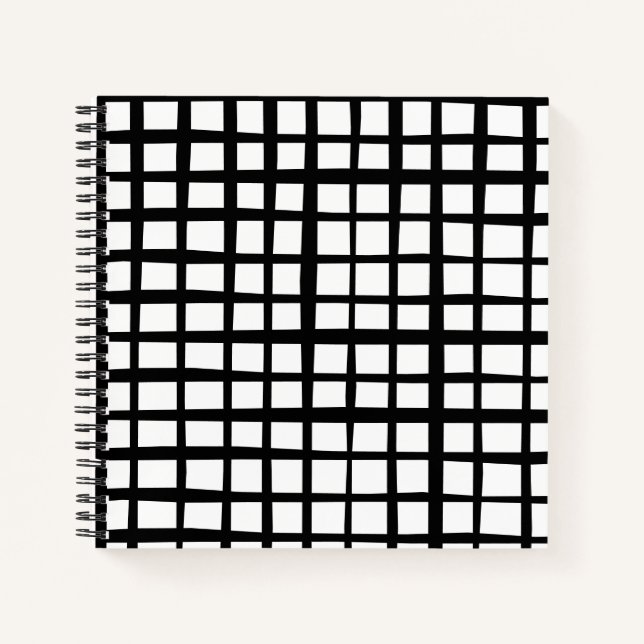 Cuaderno Asimétrico de color negro y blanco, de plástico (Anverso)