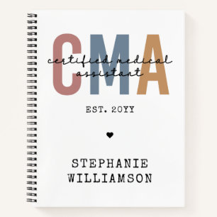 Cuaderno Asistente Médico Certificado por personalizado CMA