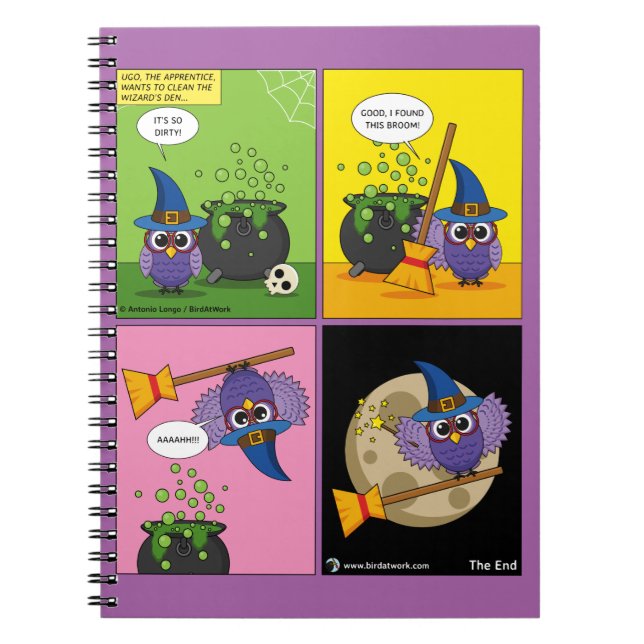 Cuaderno Asistente para aprendices - Cómic de limpieza (Frente)