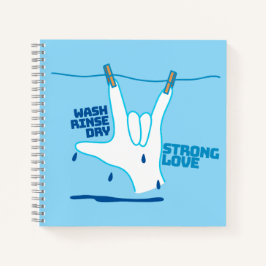 Cuaderno ASL Design - Wash, Rinse, and Dry Love ILY