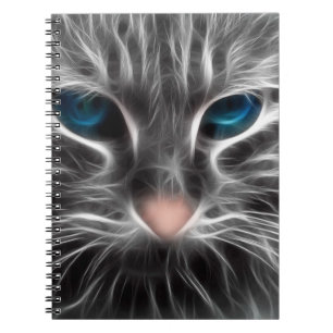 Cuaderno Asombrosa cara de gato de ojos azules