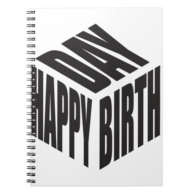 Cuaderno asombroso 3 feliz cumpleaños (Frente)
