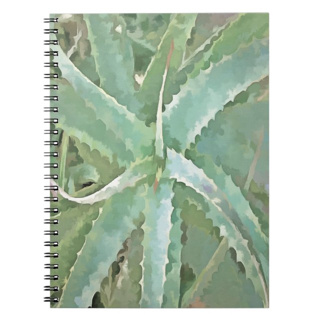 Cuaderno Asombroso arte acrílico de Aloe Vera (Frente)