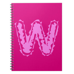 Cuaderno Asombroso Monograma rosa en rosa