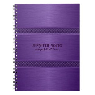 Cuaderno Aspecto de aluminio con pincel metálico monogramad