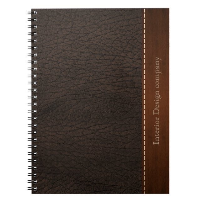 Cuaderno Aspecto de cuero marrón (Frente)