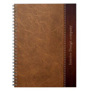 Cuaderno Aspecto de cuero marrón natural