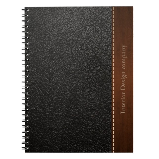 Cuaderno Aspecto de cuero negro (Frente)