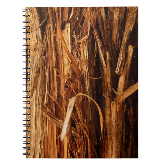 Cuaderno Aspecto de la corteza de madera con textura de ced (Frente)