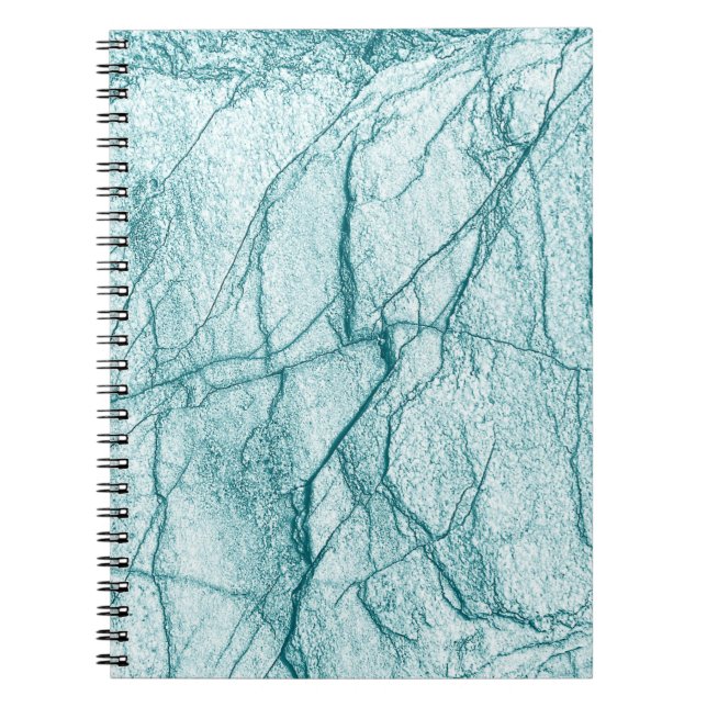 Cuaderno Aspecto de mármol turquesa oscuro (Frente)