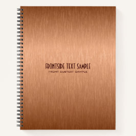 Cuaderno Aspecto de textura metálica de cobre-marrón