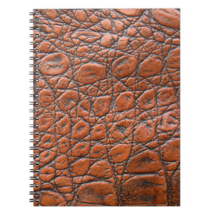 Cuaderno aspecto falso de cuero de cocodrilo