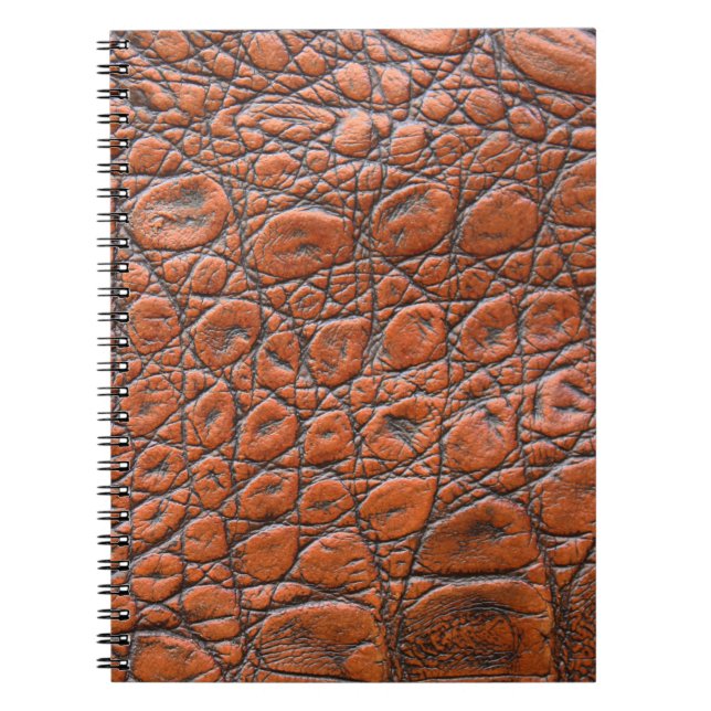 Cuaderno aspecto falso de cuero de cocodrilo (Frente)
