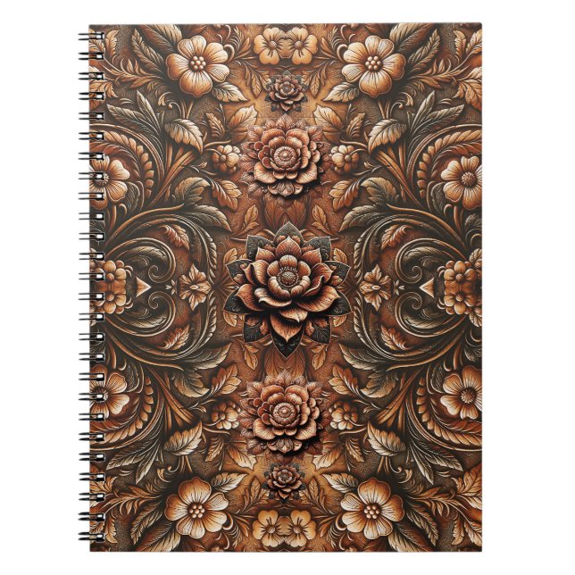 Cuaderno Aspecto Grabado en relieve de cuero de imitación f (Frente)