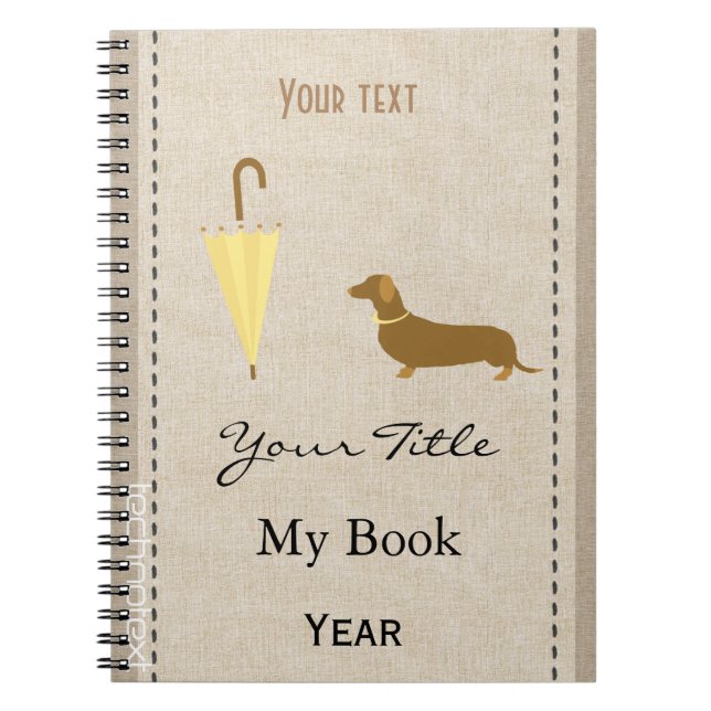 Cuaderno Aspecto Personalizado De La Ropa De Perro Cutáneo  (Frente)